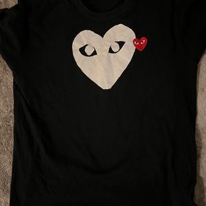 CDG play print t shirt size large.